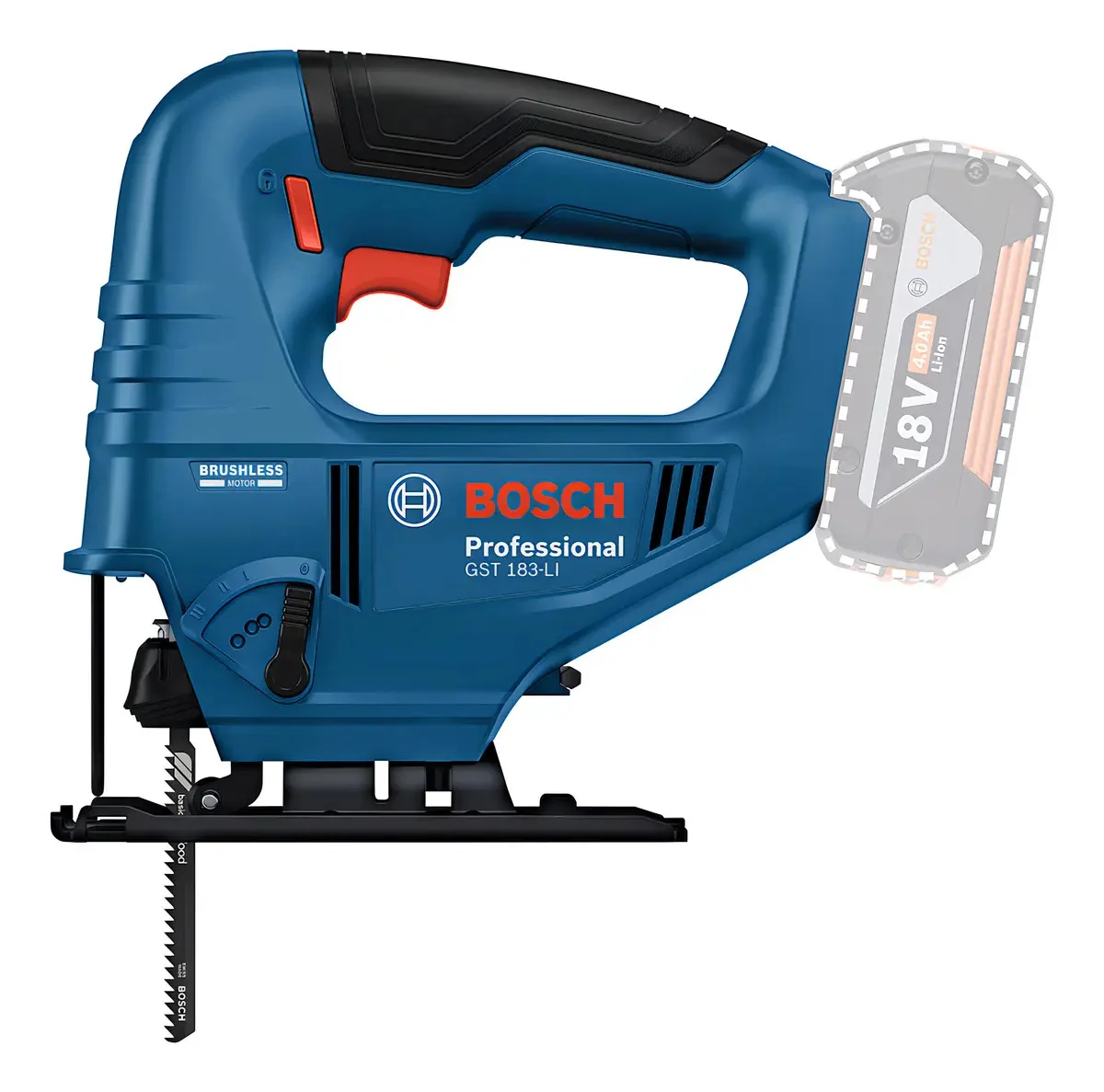 Foto 2 de Sierra a batería Bosch Gst 183-li sin escobillas de 18 V SB