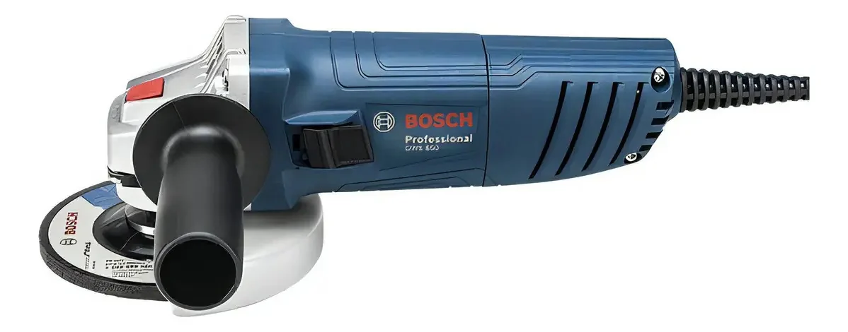 Foto 4 de Esmeril Angular Bosch GWS 850 de 4 1/2" 850W + 1 llave de apriete + 1 tuerca de apoyo + 1 empuñadura auxiliar + 3 discos