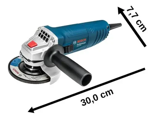 Foto 5 de Esmeril Angular Bosch GWS 850 de 4 1/2" 850W + 1 llave de apriete + 1 tuerca de apoyo + 1 empuñadura auxiliar + 3 discos