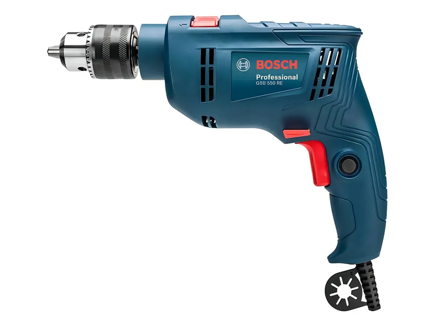 Foto 2 de Taladro percutor eléctrico de 13mm Bosch GSB 550 550W + accesorio con maletín de transporte