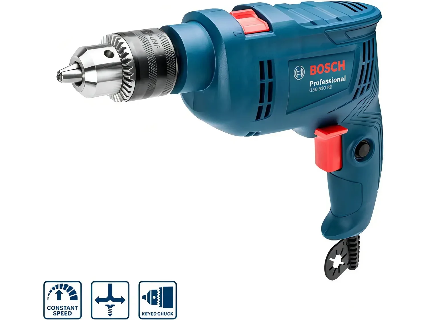 Foto 3 de Taladro percutor eléctrico de 13mm Bosch GSB 550 550W + accesorio con maletín de transporte