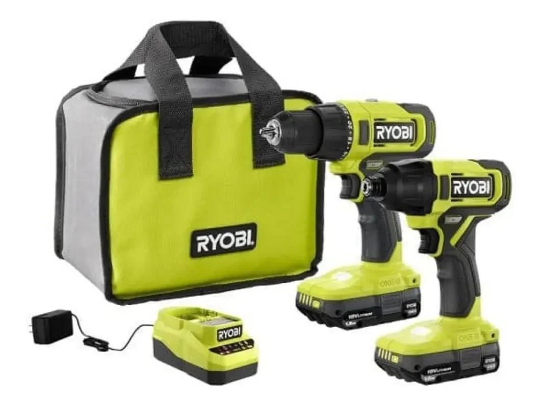 Ryobi Pcl1200k2 Kit Taladro 1/2 Y Atornillador 1/4 2 Bat